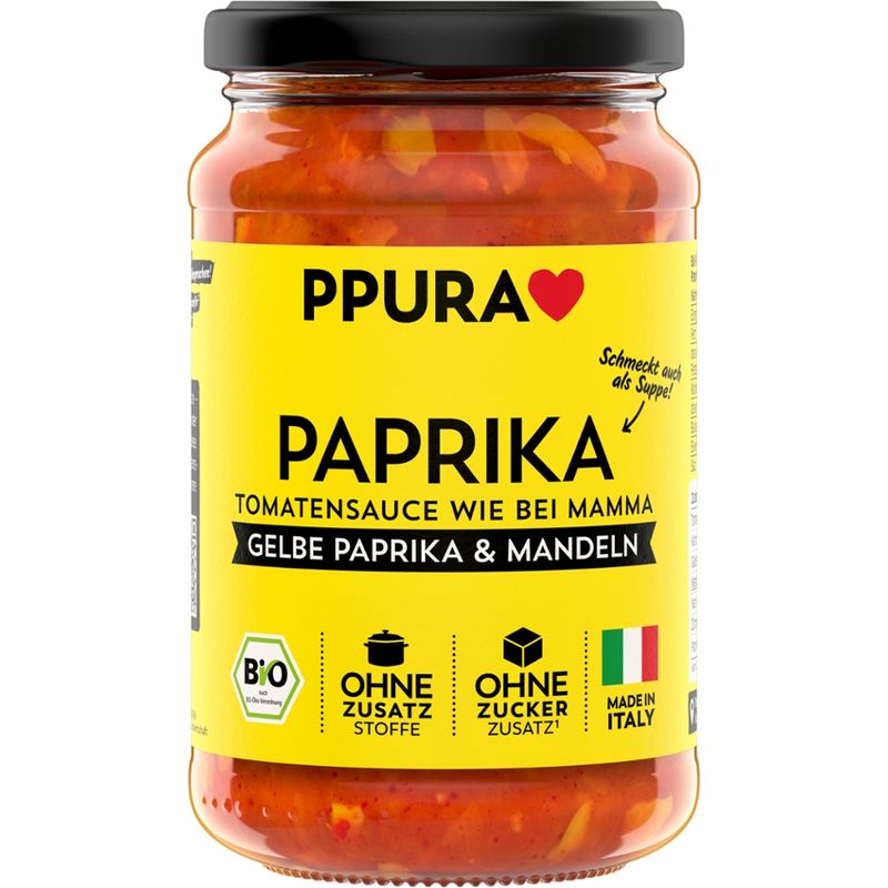 PPURA BIO Sugo Paprika - mit gelber Paprika und Mandeln - Produktbild