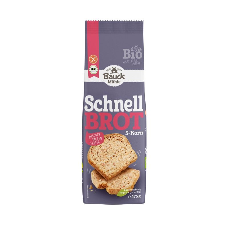 Bauck Mühle Schnellbrot 5-Korn glutenfrei Bio - Produktbild