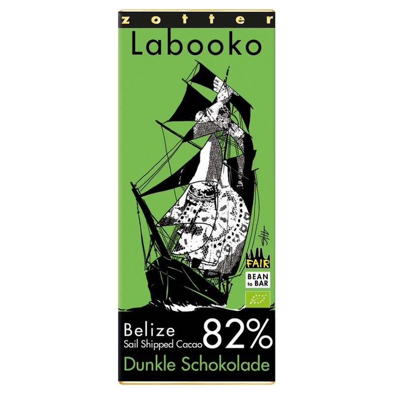 Zotter Schokolade Labooko - 82% Belize "Sail Shipped" - Produktbild
