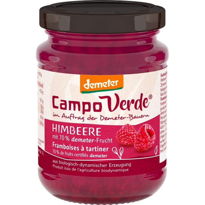 Campo Verde CV demeter Fruchtaufstrich Himbeere 200g - Produktbild