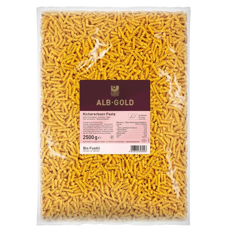 ALB-GOLD ALB-GOLD Bio Kichererbsen Fusilli 4x2,5kg - Produktbild