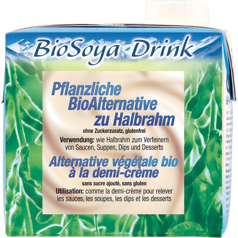 Soyana Pflanzliche BioAlternative zu Halbrahm 0.5L auf der Basis von Soya- und Hafer-Drink - Produktbild