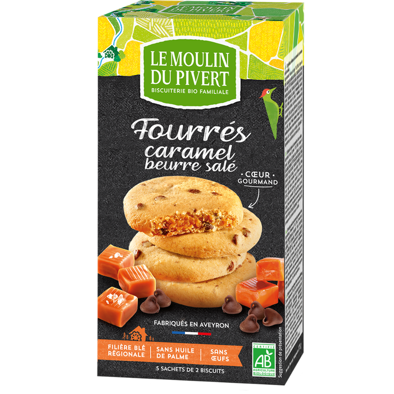 Le Moulin du Pivert Kekse mit gesalzener Butter Karamellfüllung - Produktbild