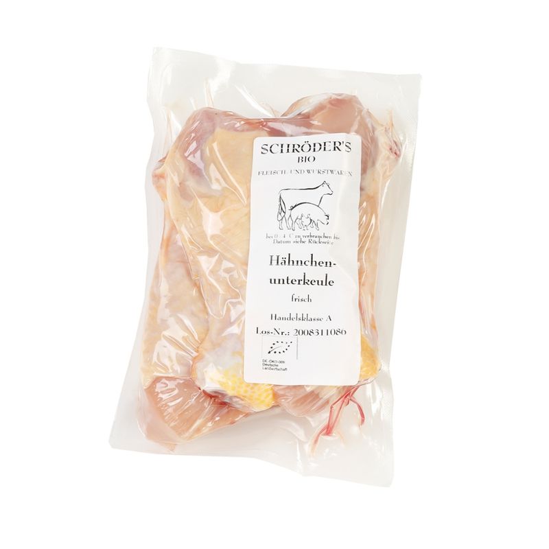 Schröder's Bio Fleisch- und Wurstwaren Hähnchenunterkeule Barbecue 4x100 g - Produktbild