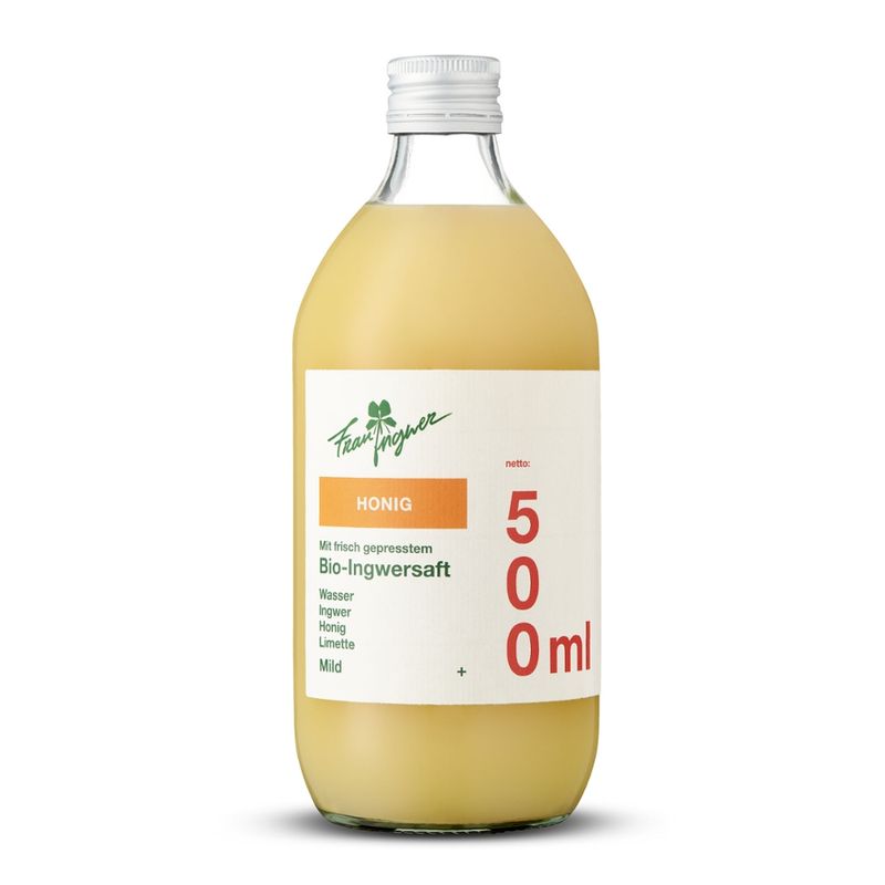 Frau Ingwer Frau Ingwer Honig 500 ml mit frisch gepresstem Ingwersaft - Produktbild