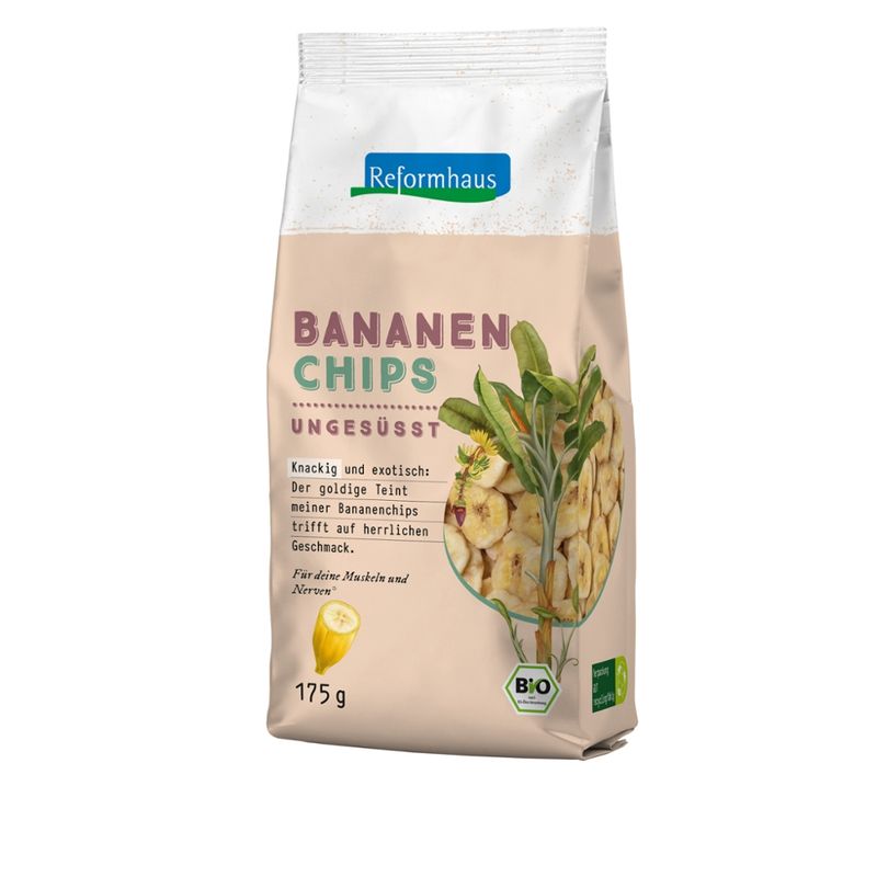 Reformhaus Bananen-Chips, ungesüsst bio - Produktbild