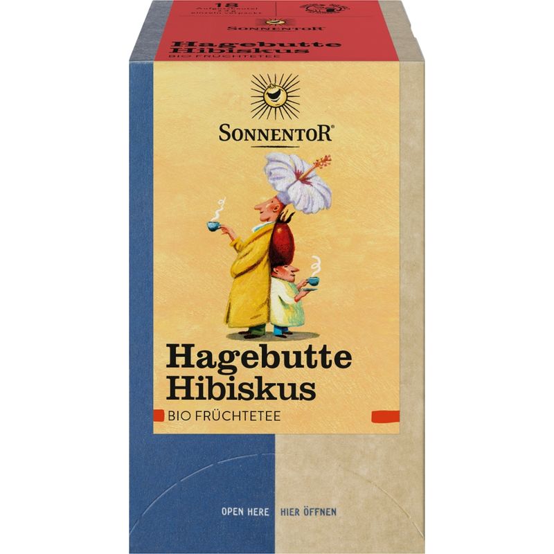 Sonnentor Hagebutte-Hibiskus Tee, Doppelkammerbeutel - Produktbild