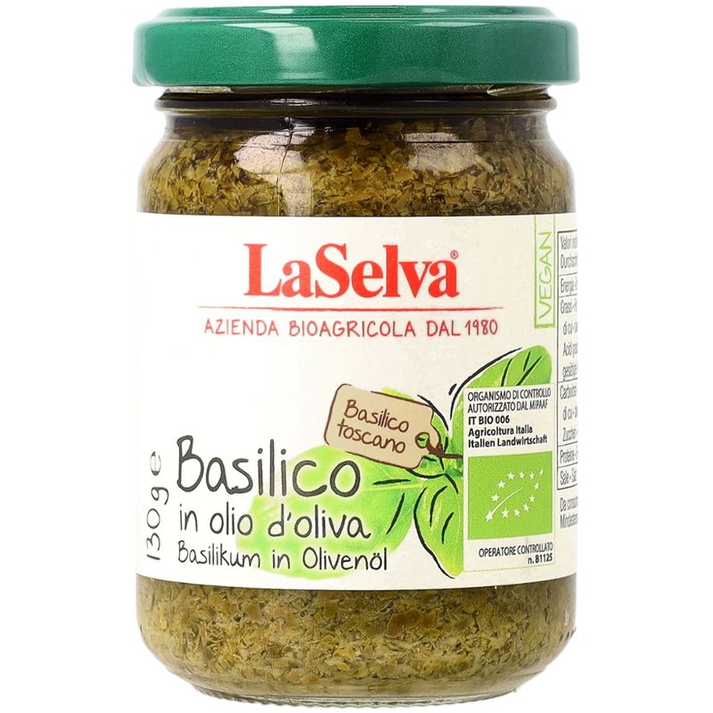 LaSelva Basilikum in Olivenöl - Produktbild