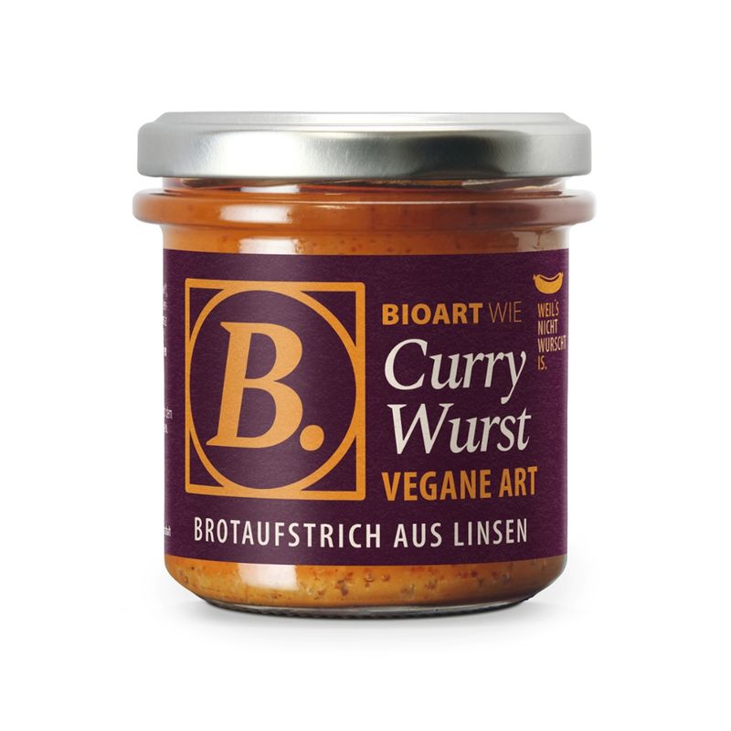 BioArt AG Veganer Bio-Brotaufstrich aus roten Linsen mit Curry - Produktbild