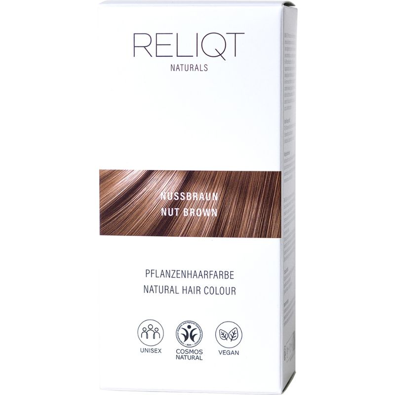 RELIQT RELIQT Naturals - Pflanzenhaarfarbe Nussbraun für mittelblondes bis dunkelbraunes Haar - Produktbild