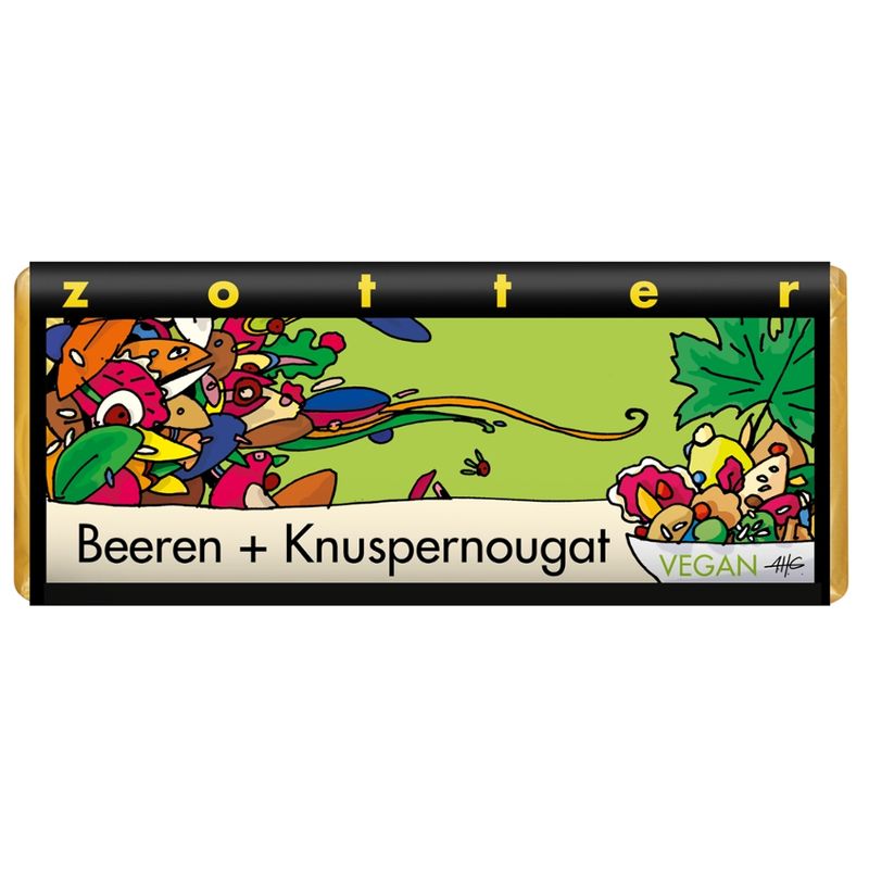 Zotter Schokolade Beeren + Knuspernougat - Produktbild