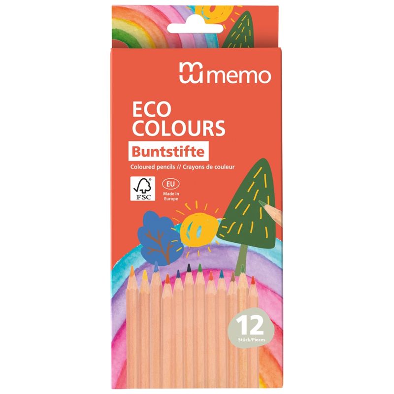 memo memo Natural Colours 12 sortierte Farben, FSC-zertifiziert - Produktbild