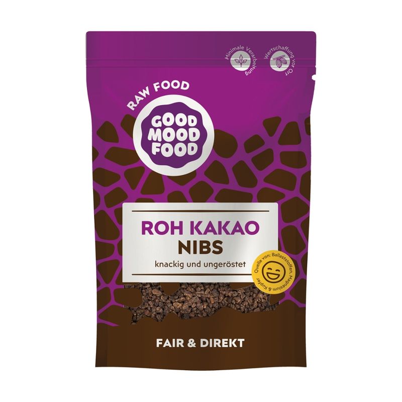 goodmoodfood Roh Kakao Nibs 120g - 100% Edelkakao aus Südamerika - Produktbild