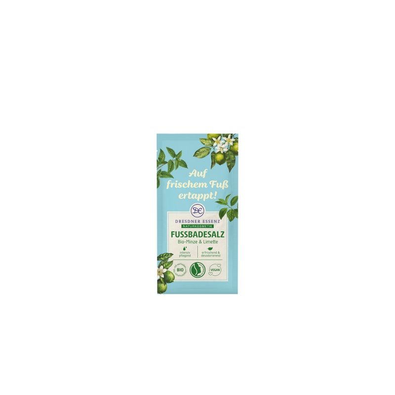 Dresdner Essenz DE Fußbadesalz Bio-Minze & Limette 40g - Produktbild