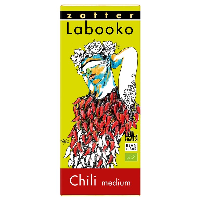 Zotter Schokolade Labooko  Chili medium - Produktbild