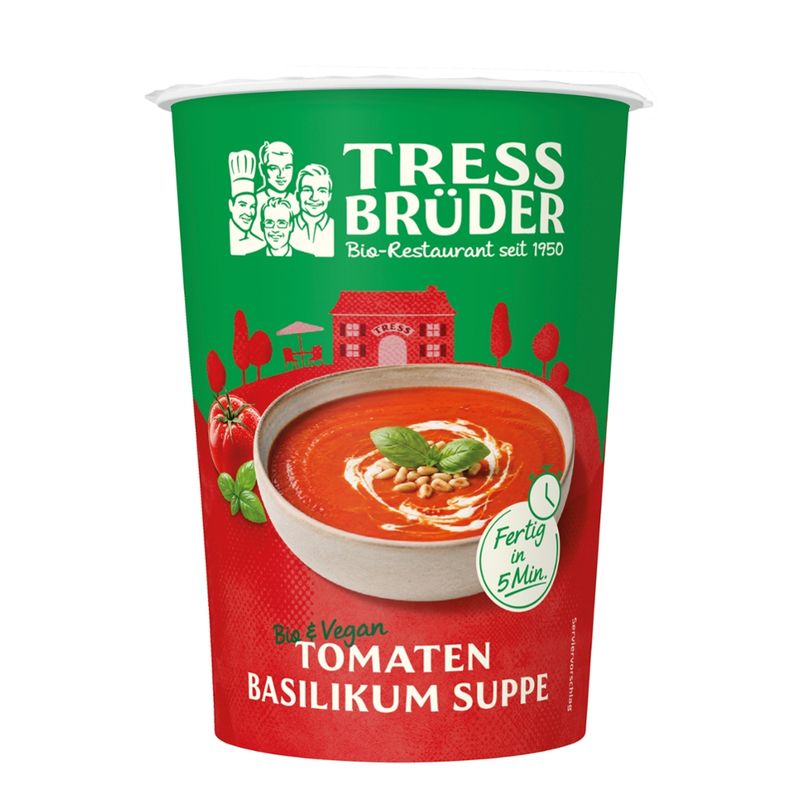 Tress Brüder Bio Tomaten-Basilikum-Suppe - Produktbild