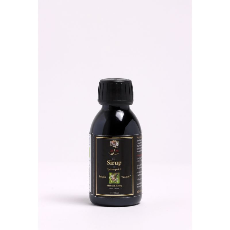 MLM Manuka Sirup mit Cistus  Vitamin C und Kräuterextrakten und Orangenöl - Produktbild