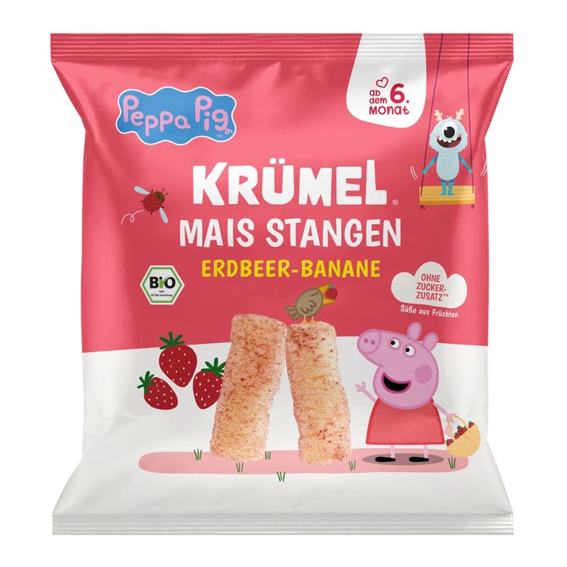 Krümel Krümel Bio Mais Stangen Erdbeere-Banane - Produktbild