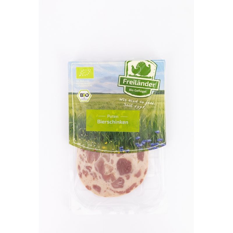 Freiländer Bio Geflügel Puten-Bierschinken, Bio, frisch, MAP, 3 x 80 g - Produktbild
