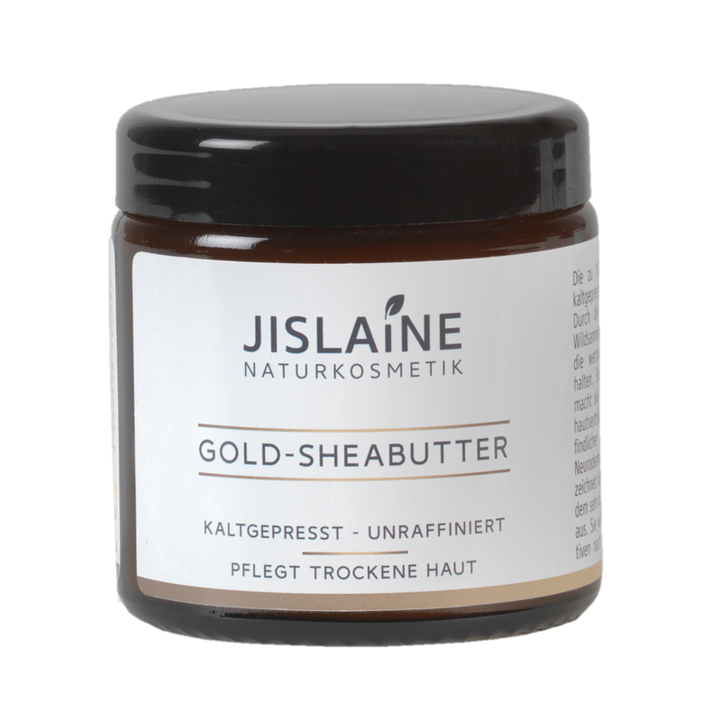 Jislaine Naturkosmetik Gold-Sheabutter - kaltgepresst und unraffiniert, 120ml - Produktbild