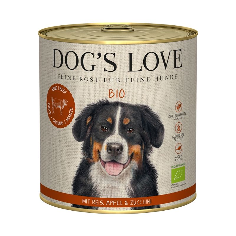 DOG'S LOVE DOG'S LOVE Adult BIO Pute mit Bio-Naturreis & Bio-Apfel 800g - Produktbild