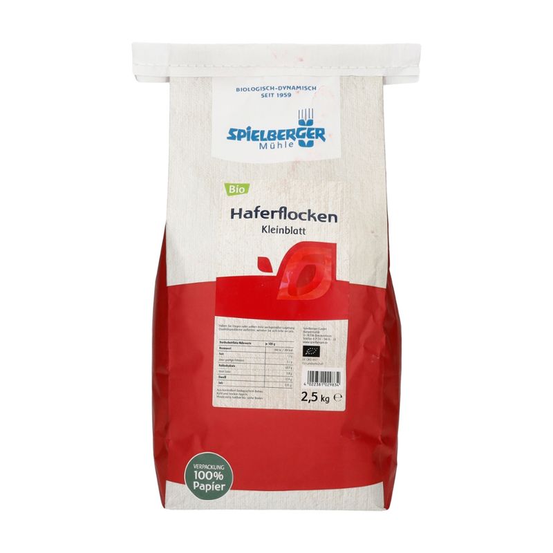 Spielberger Mühle Haferflocken Kleinblatt, kbA  – für Familien & Vorrat - Produktbild