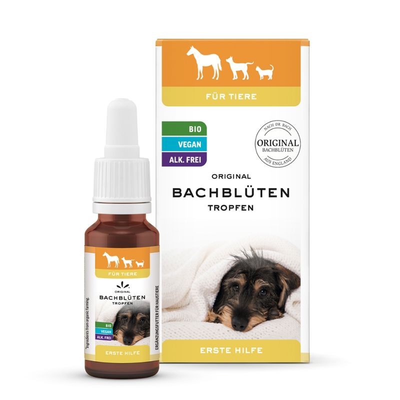 Lemon Pharma Lemon Pharma Original Bachblüten Tropfen für Hunde, Katzen & Haustiere - Erste Hilfe, Bio und Vegan, 20 ml - Produktbild