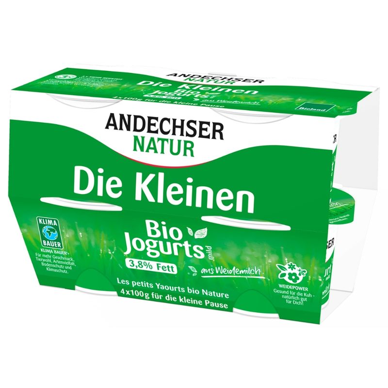 Andechser Natur AN Bio-Jogurt Natur 3,8% Cluster - Produktbild