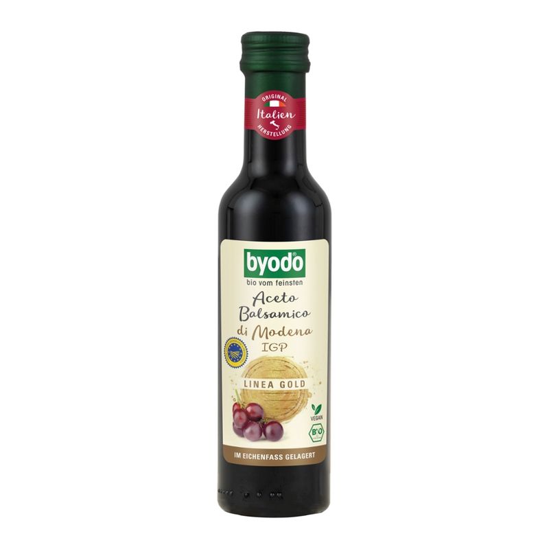 Byodo Aceto Balsamico di Modena IGP - Linea Gold Premium, 6% acidity, 0,25l - Produktbild