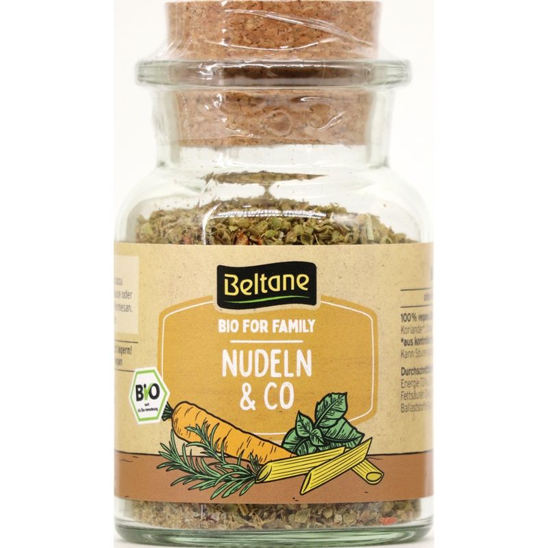 Beltane Beltane Bio for Family Nudeln & Co. Korkenglas, vegan, glutenfrei, lactosefrei - Produktbild