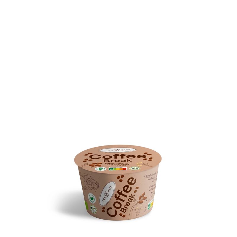 iceDate iceDate Bio-Coffee Break-Eis, vegan, laktosefrei, glutenfrei, mit Datteln gesüßt 120ml - Produktbild