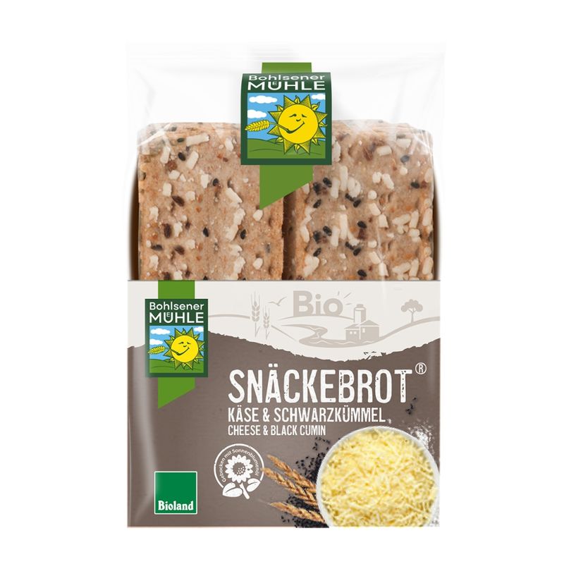 Bohlsener Mühle Snäckebrot Käse & Schwarzkümmel - Produktbild