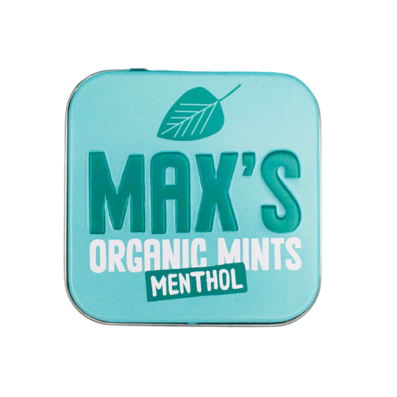 Max's Organic Mints Max's Organic Menthol Mints 35 gram tins - Produktbild