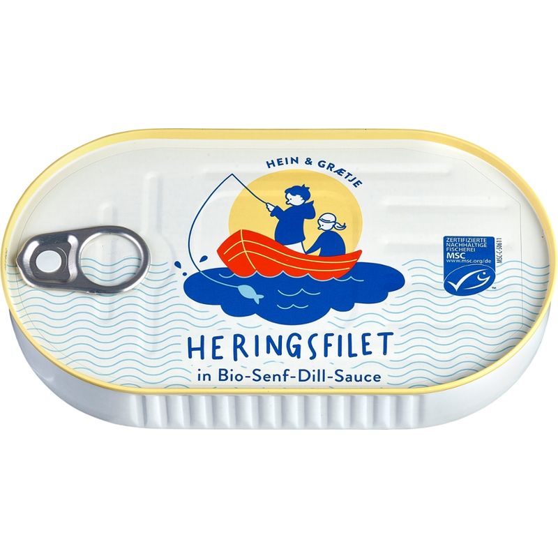 Hein & Graetje MSC "HEIN&GRAETJE" Heringsfilet in Bio Senf-Dill-Sauce - Produktbild