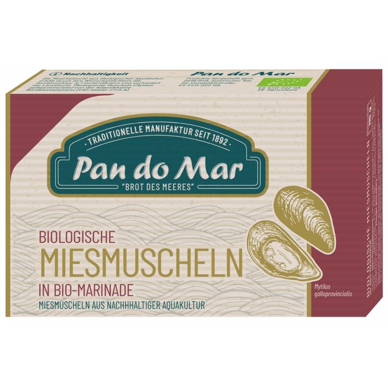 Pan do Mar Biologische Miesmuscheln in Bio-Marinade - Produktbild