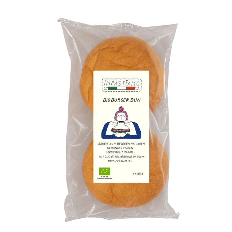 IMPASTIAMO Bio Burger Bun mit Sauerteig Bun 2x100g - Produktbild