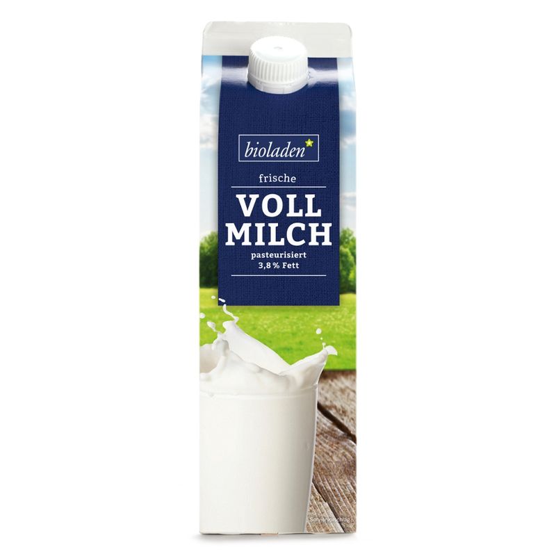 bioladen Vollmilch Karton, 3,8% Fett - Produktbild