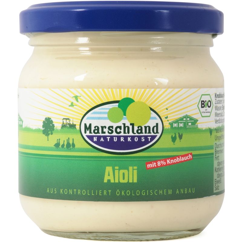 Marschland  Bio-Aioli (mit 8% Knoblauch) 215 ml Gl. MARSCHLAND - Produktbild
