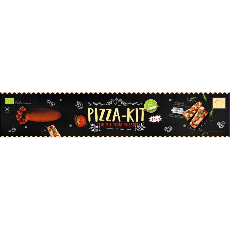 Donaustrudel Bio Pizza Kit Teig mit Tomatensauce - Produktbild