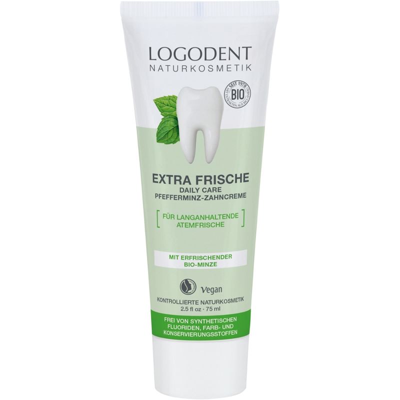 Logona LOGODENT EXTRA FRISCHE daily care Pfefferminz Zahncreme - Produktbild