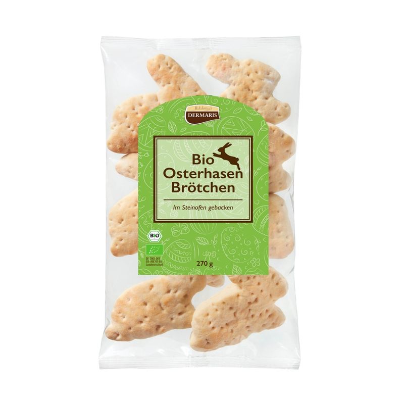 Dermaris BIO Osterhasenbrötchen, Weizenkleingebäck, zum Aufbacken - Produktbild