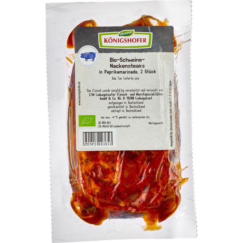 Königshofer Schweine-Nackensteaks in Paprikamarinade Nord, 2 Stück - Produktbild
