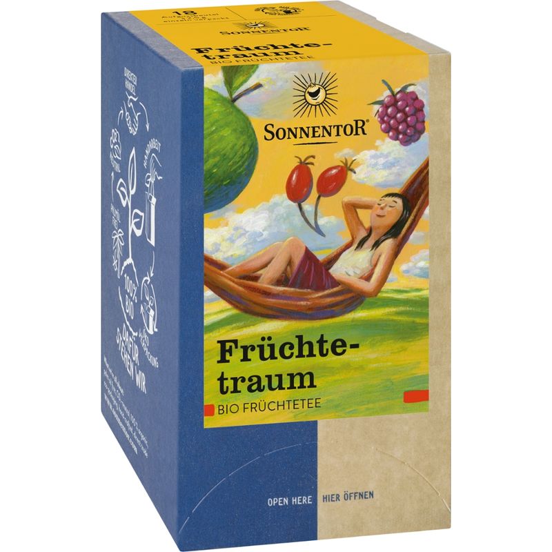 Sonnentor Früchtetraum Tee, Doppelkammerbeutel - Produktbild