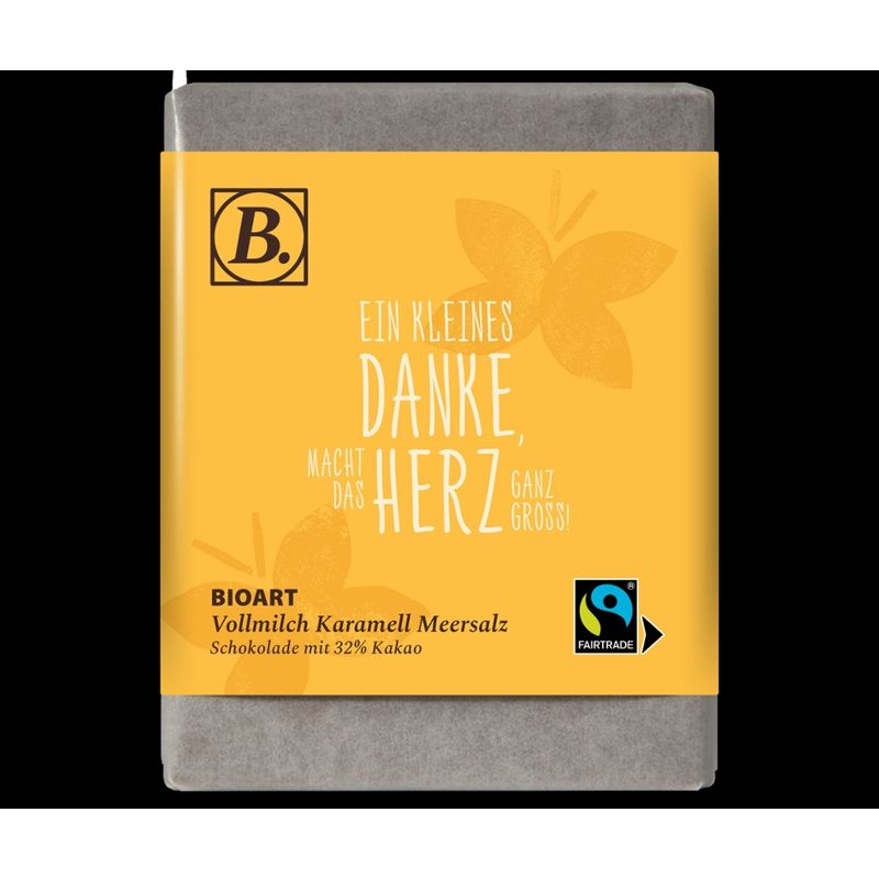 BioArt AG B. Schokolade Ein kleines Danke macht das Herz ganz groß 70g bio, FT-Cert - Produktbild