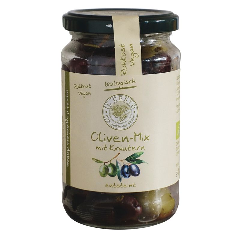 Il Cesto Oliven-Mix mit Kräutern entsteint - Produktbild