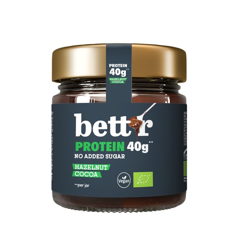 Bett'r Bioveganer Protein Spread Hazelnut and Cacao with no added sugar, 250 g, bett'r - Produktbild