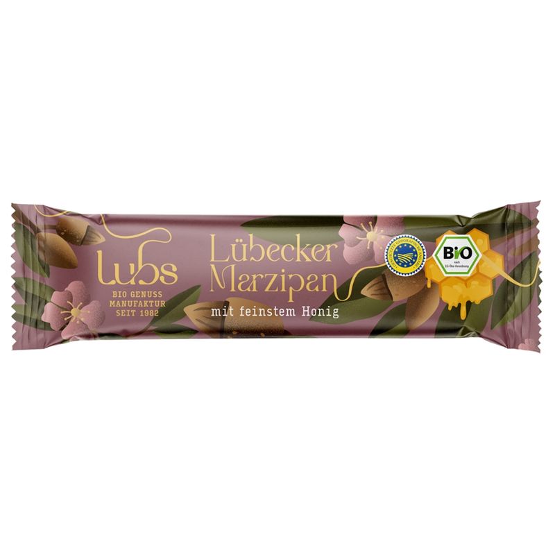 Lubs Lübecker Honig-Marzipan pur, Bio glutenfrei - Produktbild