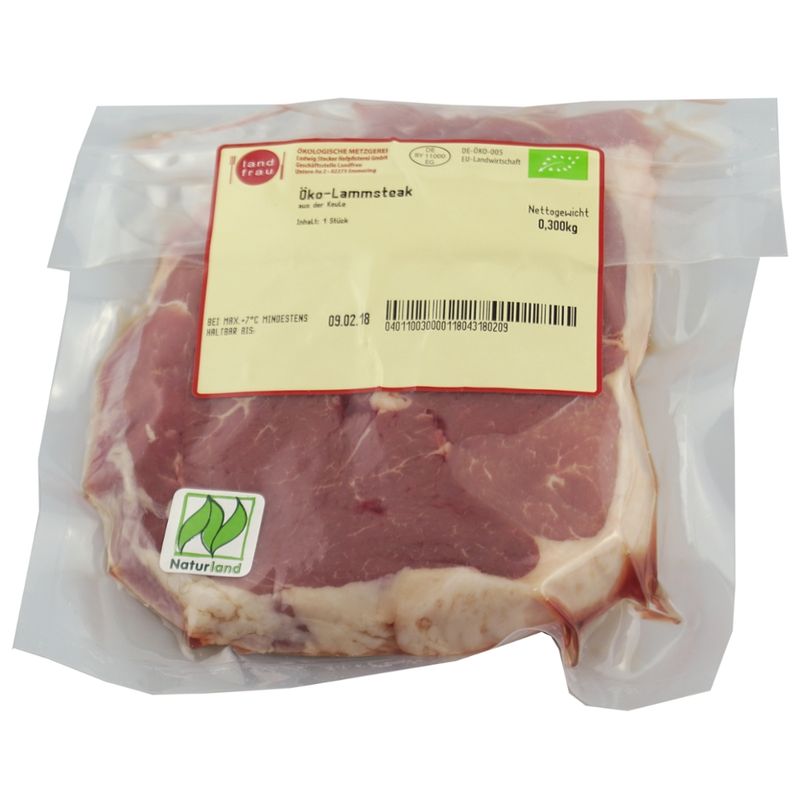 Landfrau Öko-Lammsteak aus der Keule - Produktbild