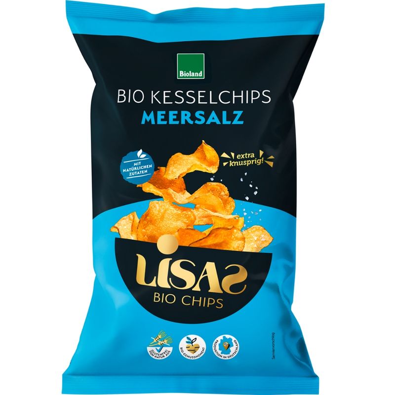 Lisas Bio Chips Lisas Bio-Kesselchips Meersalz 50g - Produktbild