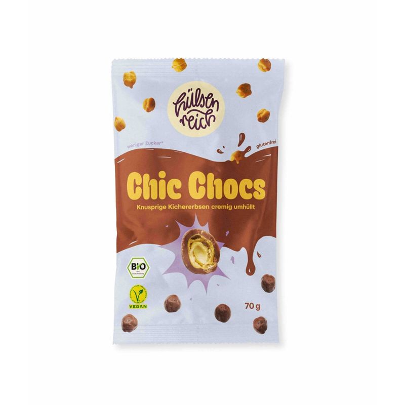 Hülsenreich Chic Choc - Knusprige Kichererbsen cremig umhüllt - Produktbild